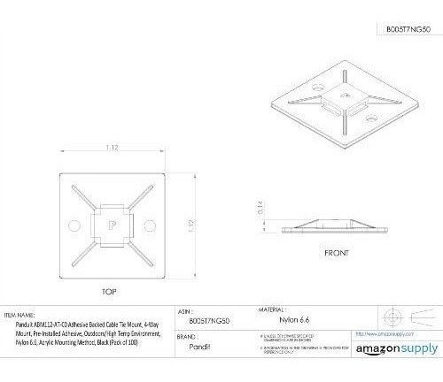 Soporte De Cable Con Respaldo Adhesivo