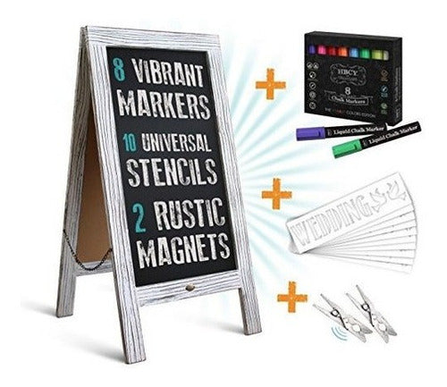 Pizarra de lujo con marco en A Rústico Magnético