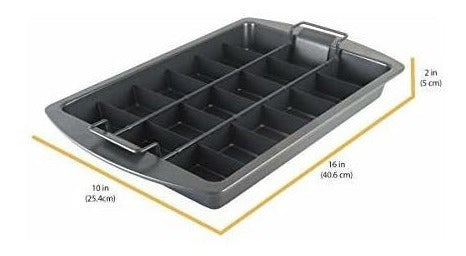 Sartén para brownie 9 x 13 pulgadas, gris oscuro