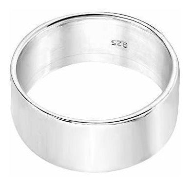 Anillo De Plata De Ley 925 De 10 Mm De Ancho.
