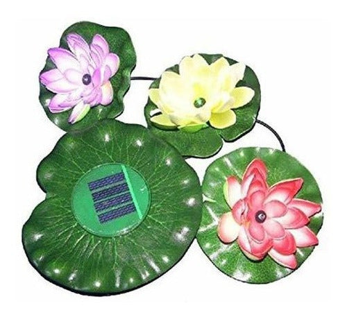 Luz Solar 3 Led Flor De Loto, Amzstar Energía Solar Energy