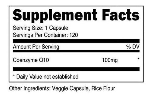 Nutricost Coq10 100 Mg, 120 Cápsulas Vegetarianas, 120