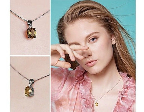 JewelryPalace - Collar con colgante de plata de ley