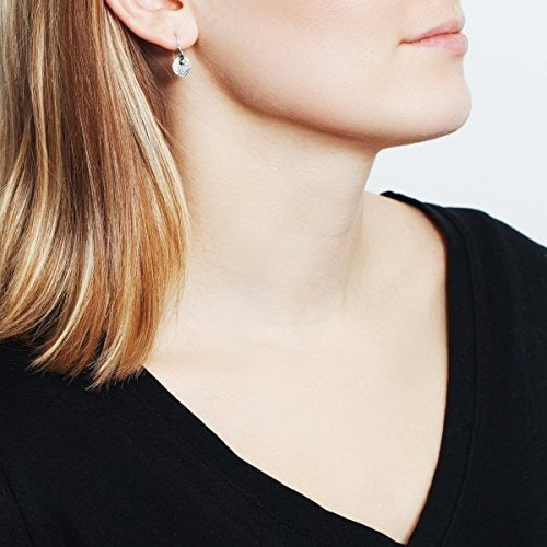 Aretes Colgantes Silpada 'mini Crystal Disc' Con Cristales