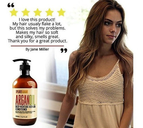 Acondicionador De Aceite De Argán Marroquí Sin Sulfato