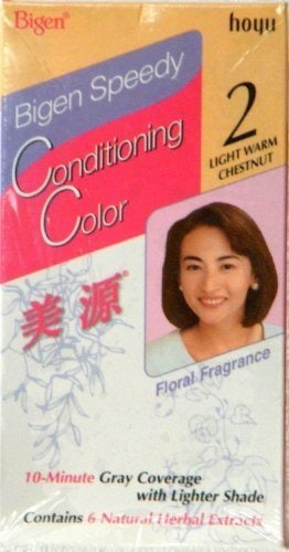 Hoyu Bigen Speedy Hair Color, No. 2 Castaño claro cálido