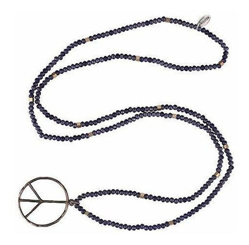 Classic Peace Sign Love Hippie Colgante En Collar De