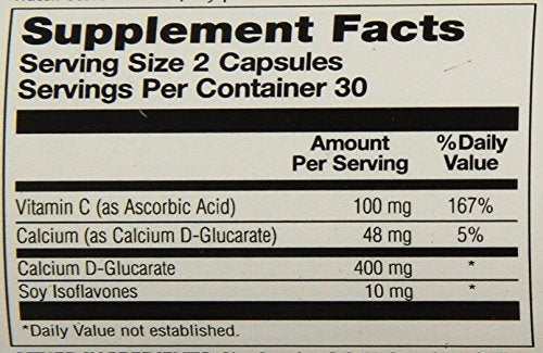Solaray D-glucarato, 200 mg, 60 unidades