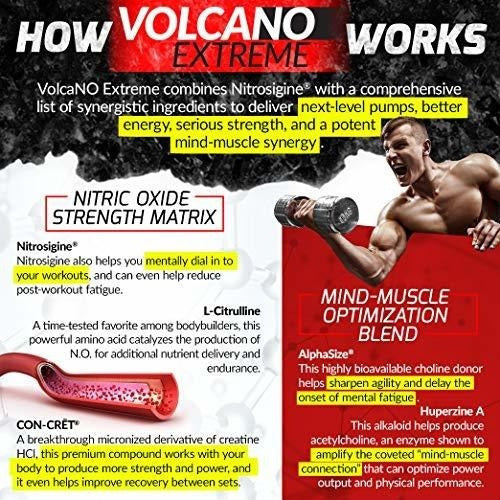 Volcano Extreme Pre-workout Oxric Nitric Booster Con