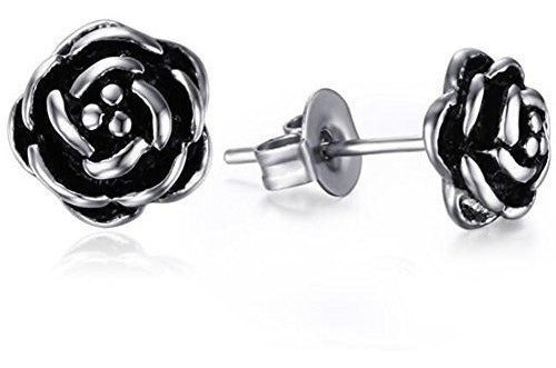 Pendientes De Flor Hipoalergénica De Acero Inoxidable Retro