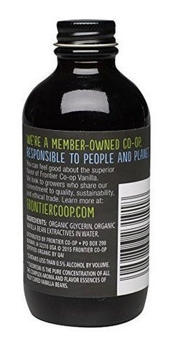 Frontier Sabor A Vainilla Orgánico, 4 Onzas