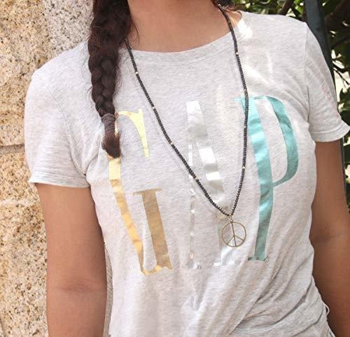 Classic Peace Sign Love Hippie Colgante En Collar De