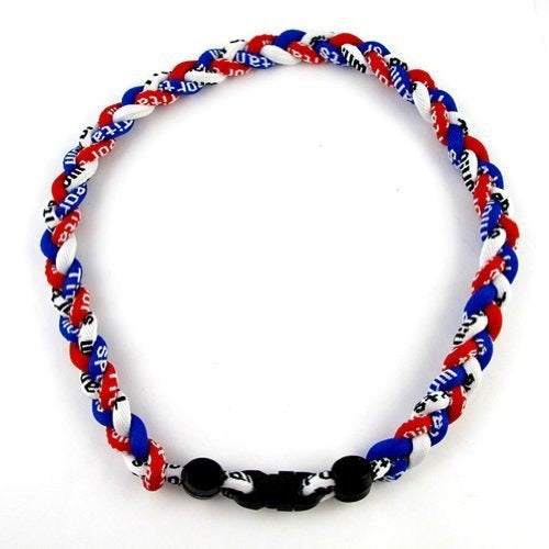 Collar de tres colores trenzado de 18 pulgadas