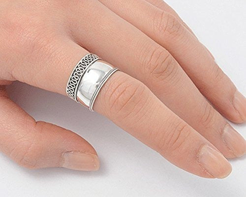 Anillo De Bali De Mujer De Plata De Ley 925