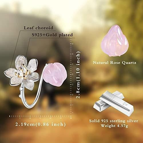 Lotus Fun S925 Anillos De Flor De Plata Esterlina Lotus