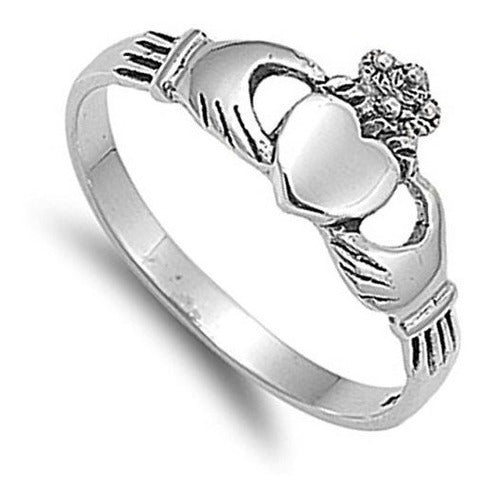 Anillo De La Mano Del Corazón De Claddagh De Las Mujeres