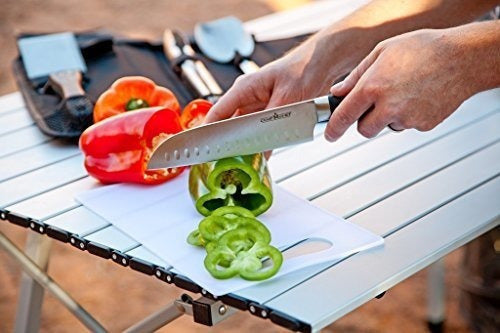 Cuchillo santoku de acero inoxidable