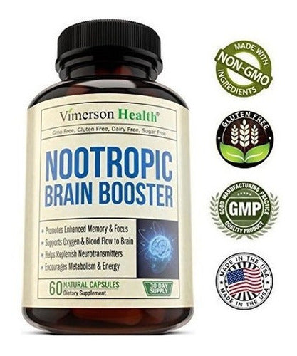 Suplemento sin OGM con GABA, DMAE, Bacopa, Vitaminas