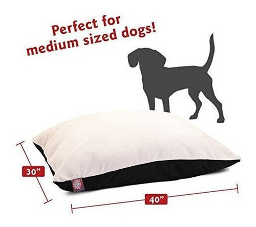 Cama De Perro De Mascota Rectangular De 30x40 Con Funda
