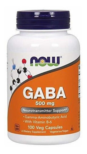 Ahora Gaba 500mg, 100 Cápsulas Vegetales