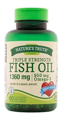 Aceite De Pescado De Triple Potencia - 1360 mg / 60 Capsulas