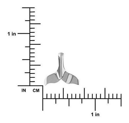 Collar De Cola De Ballena Llanura De Plata Esterlina, 18