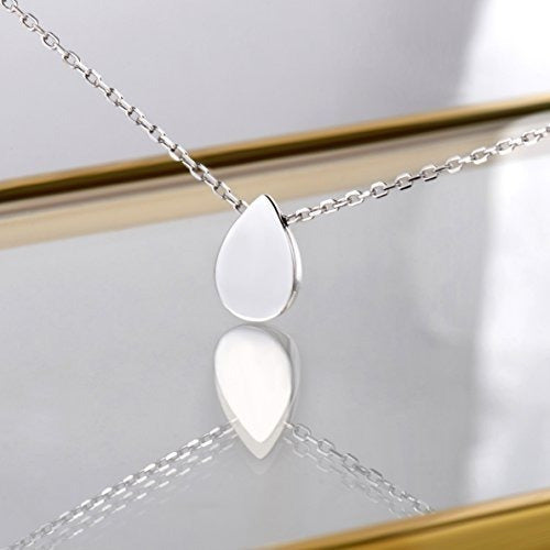 Fonsalette Llanura Colgante Collar De Plata Esterlina