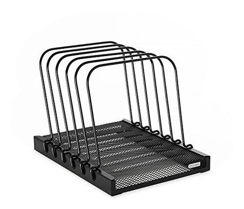 Porta Documentos De Malla 5 Paletas color Negro