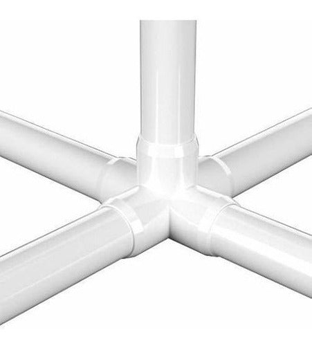 Conexión cruzada de PVC de 5 vías - 1 - Paquete de 4