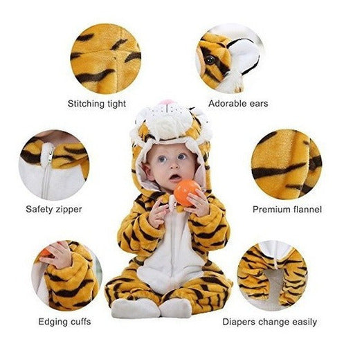 Disfraz Winter and Autumn Flannel Jumpsuit Animal