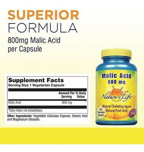 Ácido málico 800 mg - 100 pastillas