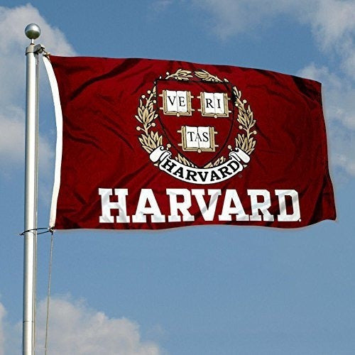 Bandera De La Universidad Grande De Harvard Crimson