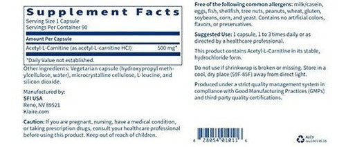 Prothera Acetyl-l-carnitine 90 Cápsulas