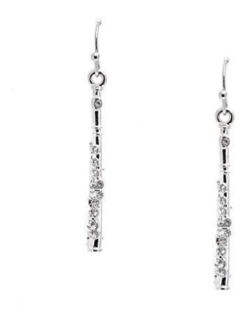 Pendientes De Flauta De Diamantes De Imitación