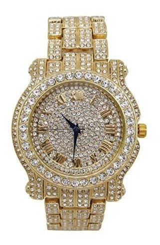 Reloj Rapero Bling-ed Out Hip Hop Luxury Para Hombre W