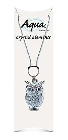 Juego De Collar Y Aretes De Búho Brillante Desconcertado