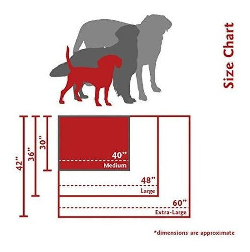 Cama De Perro De Mascota Rectangular De 30x40 Con Funda