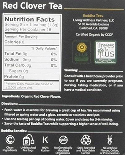 Té Orgánico De Trébol Rojo - Kosher, Sin Cafeína, Sin Ogm -