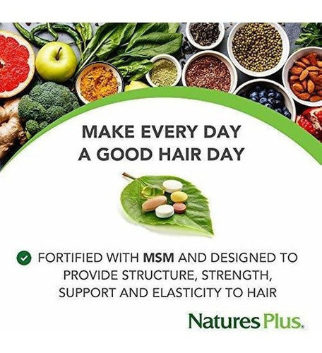 Natures Plus Ultra Hair Plus - 500 Mg Msm, 60 Tabletas