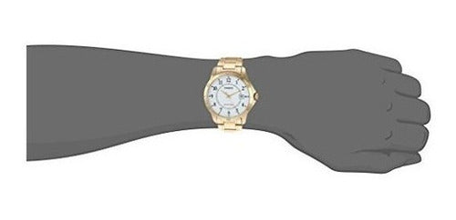 Reloj con fecha de esfera blanca de acero inoxidable en tono