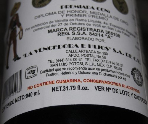Extracto De Vainilla Mexicana Pura 31oz - 1l