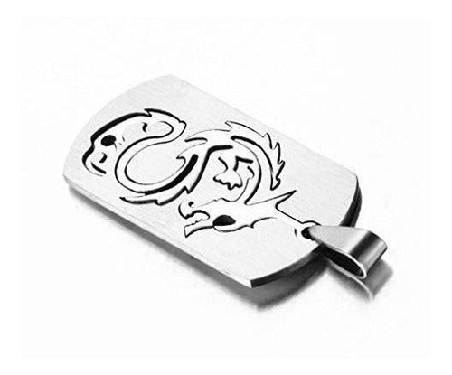 Xusamss Hip Hop Collar Colgante De Acero De Titanio Etiqueta