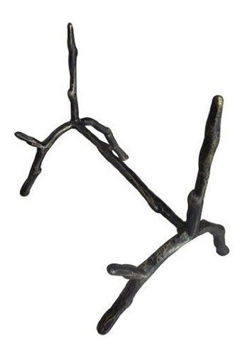 Soporte para libros estilo rama de hierro fundido