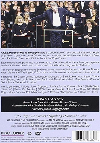 Una Celebración De Paz A Través De La Música, DVD