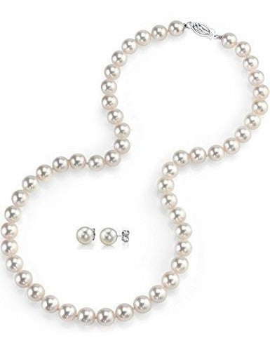 Juego De Collar Y Pendientes De Perlas