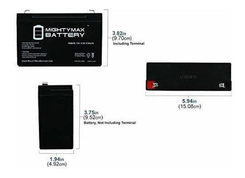 Battery Ml12-6 .250tt - 6v 12ah Razor Bumper