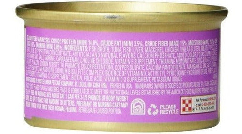 Purina Fancy Feast Atun en escamas y fiesta de caballa Comida