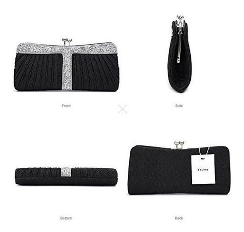 Yojoy Ladies Sparkling Rhinestone Wedding Evening Party