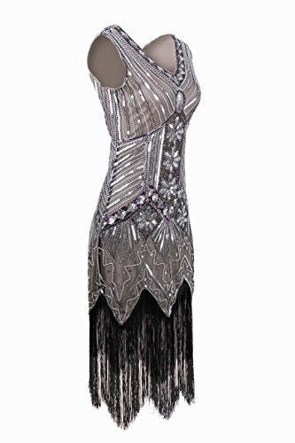 Vestidos con lentejuelas adornado con flecos