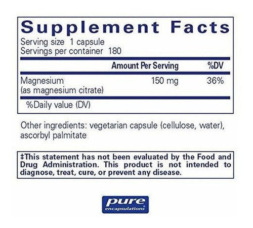 citrato de Magnesio - 180 pastillas